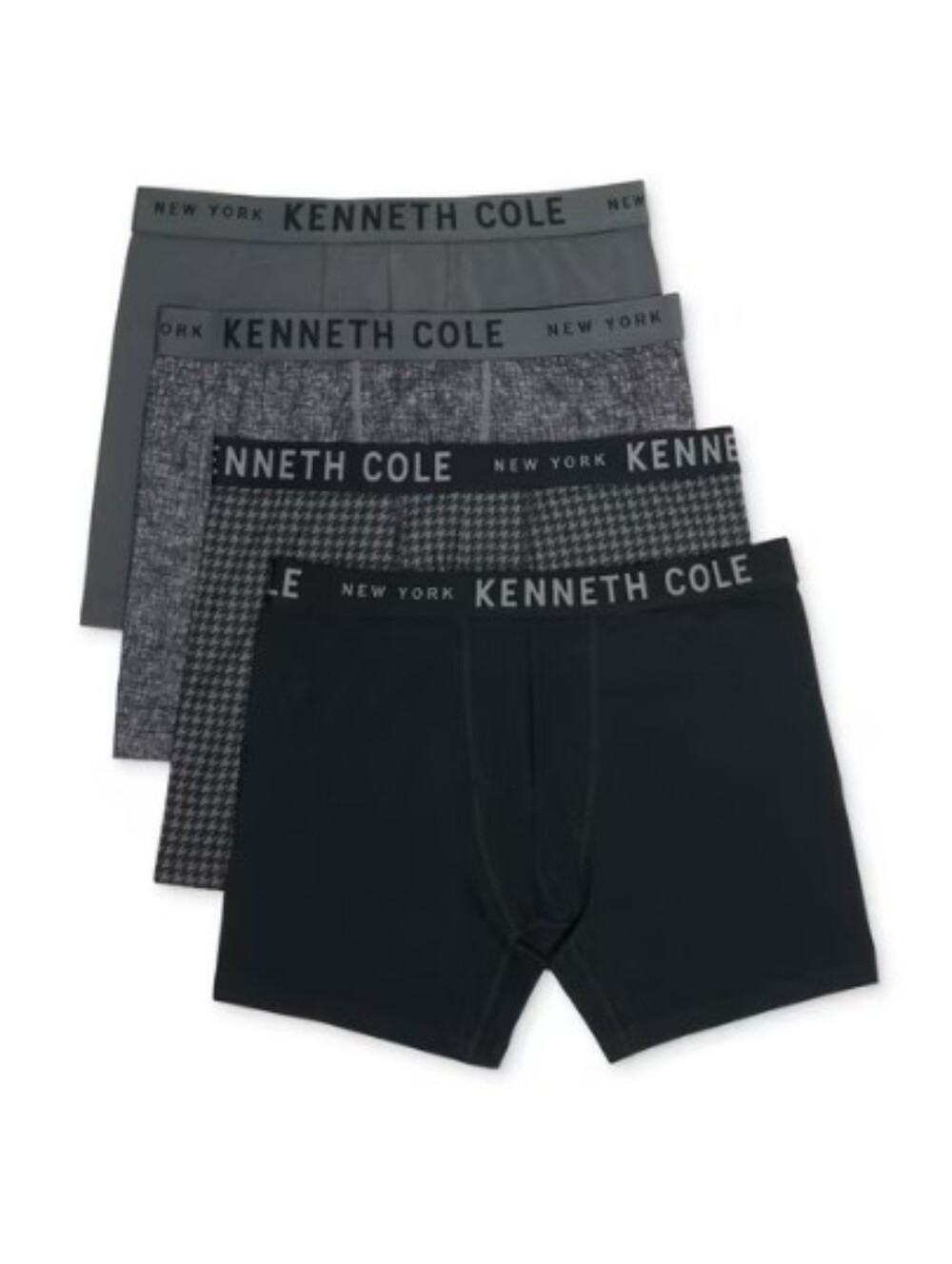 Kenneth Cole Men's 4-Pack Blue Stretch Boxer Briefs